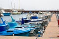 Port in which many small boats are moored Royalty Free Stock Photo