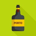 Port wine icon, flat style