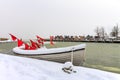 Port in winter time in Ahrenshoop, Germany Royalty Free Stock Photo