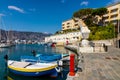 Port and yacht marina at Saint-Jean-Cap-Ferrat resort town on Cap Ferrat cape at French Riviera of Mediterranean Sea in France Royalty Free Stock Photo