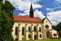 Porta Coeli. Gothic portal of the Romanesque-Gothic Basilica of the Assumption of the Virgin Mary, Czech Republic, built in 1230 Royalty Free Stock Photo