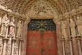 Porta Coeli. Gothic portal of the Romanesque-Gothic Basilica of the Assumption of the Virgin Mary, Czech Republic, built in 1230 Royalty Free Stock Photo