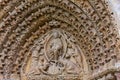 Porta Coeli. Gothic portal of the Romanesque-Gothic Basilica of the Assumption of the Virgin Mary Royalty Free Stock Photo