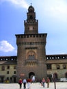 Porta del Filarete Castello Sforzesco, Filarete Gate at Sforza Castle in Milan, Lombardy, Italy Royalty Free Stock Photo