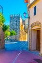 Porta del moll leading to the old town of Alcudia, Mallorca, Spain Royalty Free Stock Photo