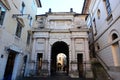 Porta Dojona, one of the gates of the old city, of Venetian origin, Belluno, Italy