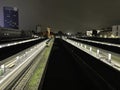 Porta Garibaldi railway station in Milan at evening