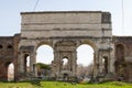 The Porta Maggiore Larger Gate, or Porta Prenestina, is one of the eastern gates in Aurelian Walls of Rome, Royalty Free Stock Photo