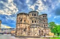 The Porta Nigra, a large Roman city gate in Trier, Germany