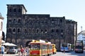 Trier, Germany - 07 11 2023: Porta Nigra with tourist busses