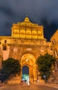 Porta Nuova, a monumental city gate of Palermo. Sicily, Italy Royalty Free Stock Photo