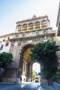 Monumental city gate Porta Nuova in Palermo in Sicily, Italy Royalty Free Stock Photo