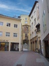 Porta Ragen and Buildings in the Center of Brunico, Italy