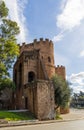 Porta San Paolo Gate and ancient Pyramid in Rome, Italy