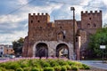 Porta San Paolo gate in the Ostiense square in Rome