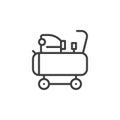 Portable Air Compressor line icon Royalty Free Stock Photo