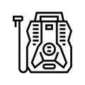 portable air compressor line icon vector illustration Royalty Free Stock Photo