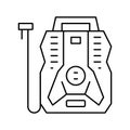 portable air compressor line icon vector illustration Royalty Free Stock Photo