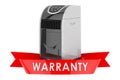 Portable air conditioner warranty concept. 3D rendering