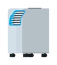 Portable air conditioning unit equipment isolated