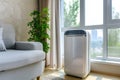 Portable air purifier with smart technology enhances indoor air quality.