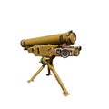 Portable anti-tank missile complex isolated on white background Royalty Free Stock Photo