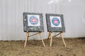 portable archery target party fun activity Royalty Free Stock Photo