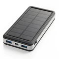 Portable battery pack with solar panel charging Royalty Free Stock Photo