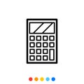 Portable calculator icon,Vector and Illustration Royalty Free Stock Photo