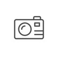 Portable camera line icon and photography concept