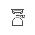 Portable Camping Stove line icon