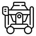 Portable cement mixer icon outline vector. Structure metal tool