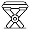 Portable chair icon outline vector. Folding chair