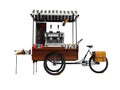 Portable coffee house on bicycle for sale coffee in park 3d rend