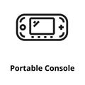 Portable console line icon