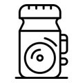 Portable dictaphone icon, outline style Royalty Free Stock Photo