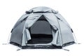 Portable Dome Tent for Outdoor Expeditions Isolated on White. Generative ai