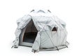 Portable Dome Tent for Outdoor Expeditions Isolated on White. Generative ai