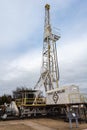 Portable drilling derrick in Devon Oil and Gas Exploration Park in Oklahoma City, OK