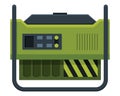 Portable electric power generator icon. Gasoline generator, emergency equipment. Energy generating backup equipment and Royalty Free Stock Photo