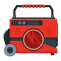 Portable electric power generator icon. Gasoline generator, emergency equipment. Energy generating backup equipment and Royalty Free Stock Photo