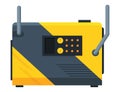 Portable electric power generator icon. Gasoline generator, emergency equipment. Energy generating backup equipment and