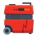 Portable electric power generator icon. Gasoline generator, emergency equipment. Energy generating backup equipment and Royalty Free Stock Photo