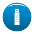 Portable flash drive icon blue
