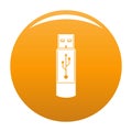 Portable flash drive icon orange
