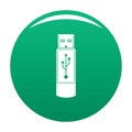 Portable flash drive icon vector green