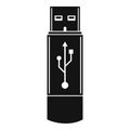 Portable flash drive icon, simple style