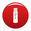 Portable flash drive icon vector red