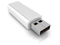 Portable flash usb drive on white