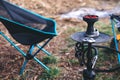 Portable, folding camping chair for hiking trips. Aluminum frame and durable fabric. Light weight and compact. Hookah outdoors